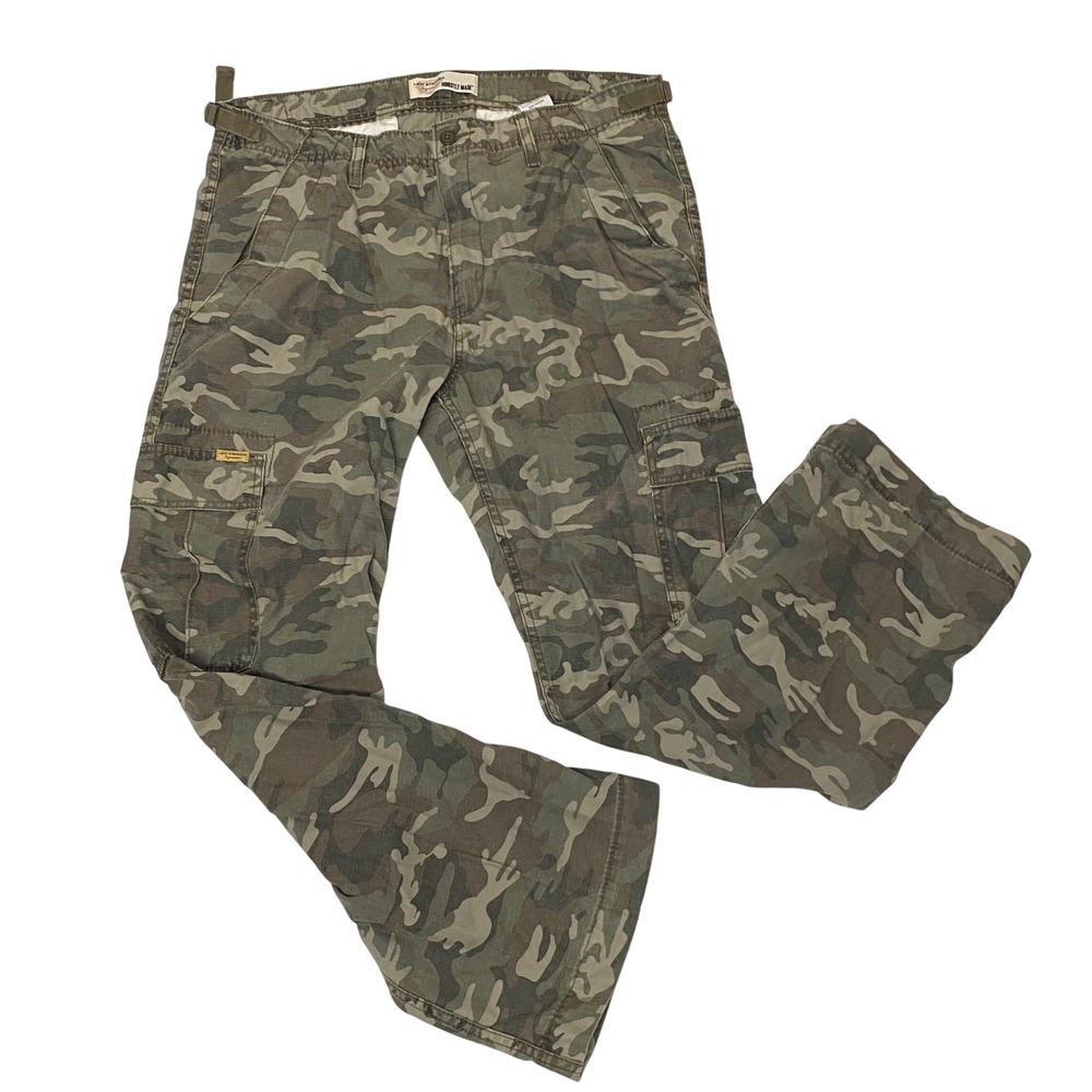 Levi Strauss Signature Mens Camo Cargo Pants W36 L32 100 Cotton Honestly Made